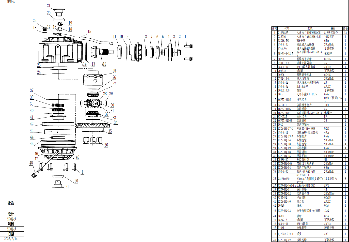 F23 Rear axle assembly