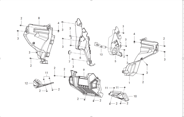 F26 FRONT INNER MUDGUARD ASSY.