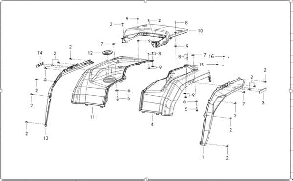 F29 REAR FENDER ASSY.