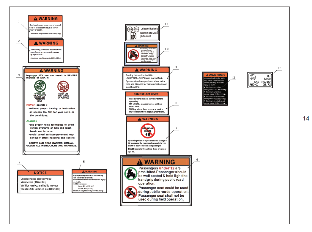 F57 WARNING LABEL ASSEMBLY