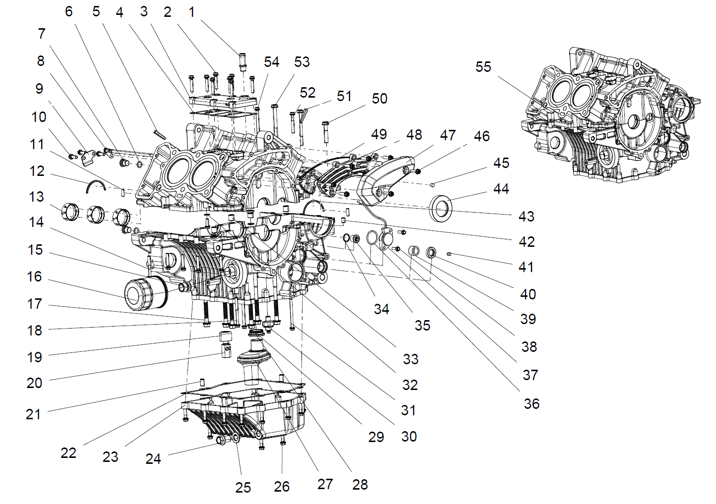 E09 CRANKCASE ASSY
