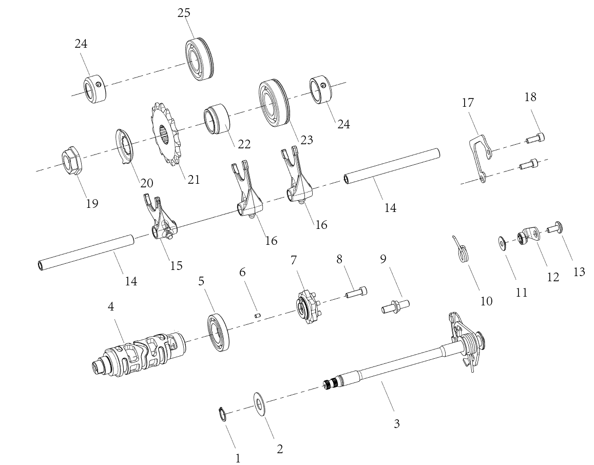 E07GEARSHIFTMECHANISMASSEMBLY