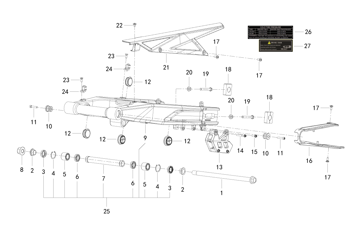 F08ⅠREARSWINGINGARMASSY.