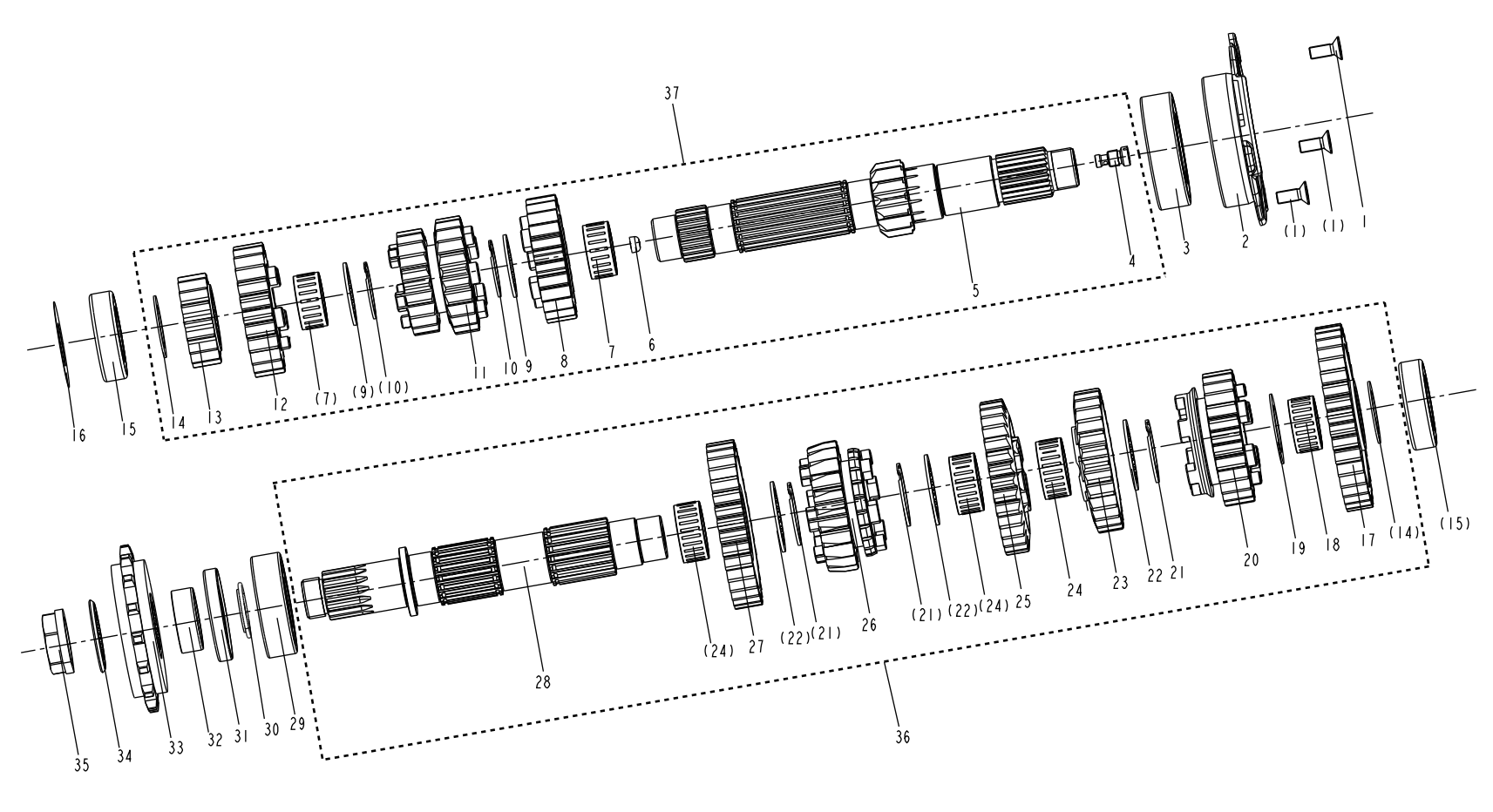 E09 SUB-ASSEMBLY OF THE TRANSMISSION SYSTEM