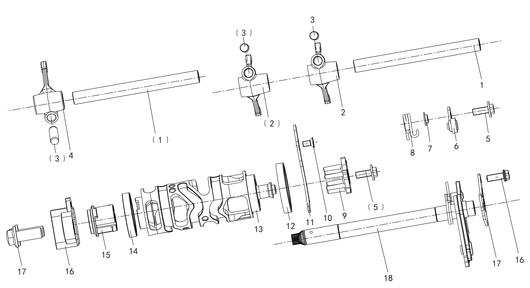 E10 SUB-ASSEMBLY OF GEAR SHIFT MECHANISM