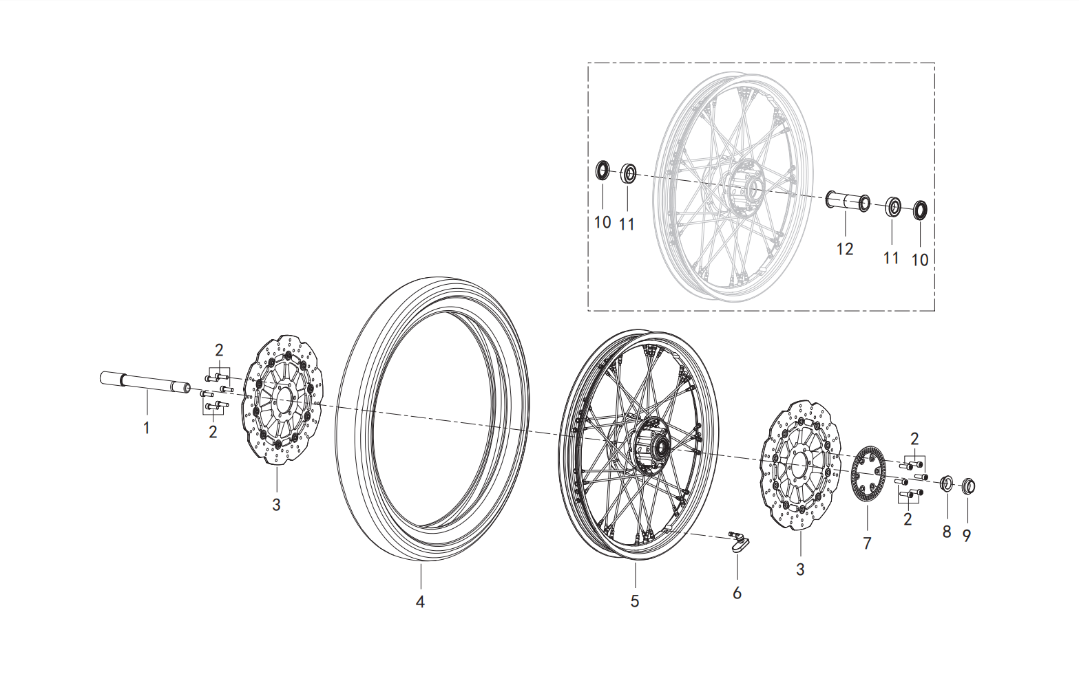 F03 FRONT WHEEL ASSY.
