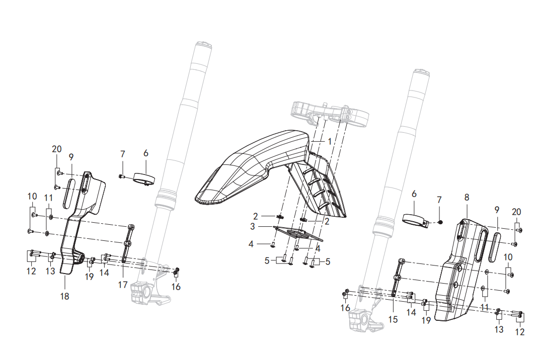 F18 FRONT FENDER ASSY.