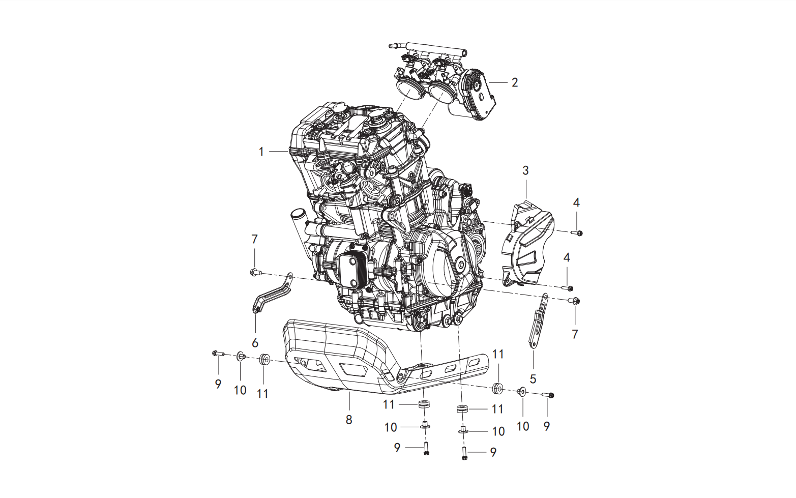 F30 ENGINE ATTACHMENT ASSY.