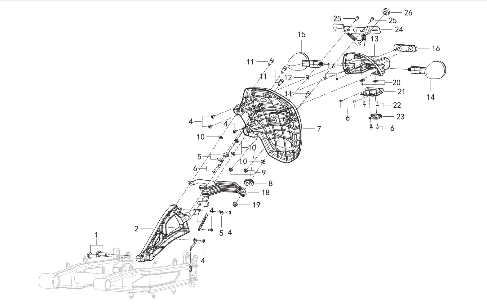F09 Ⅱ REAR SWINGING ARM ASSY.