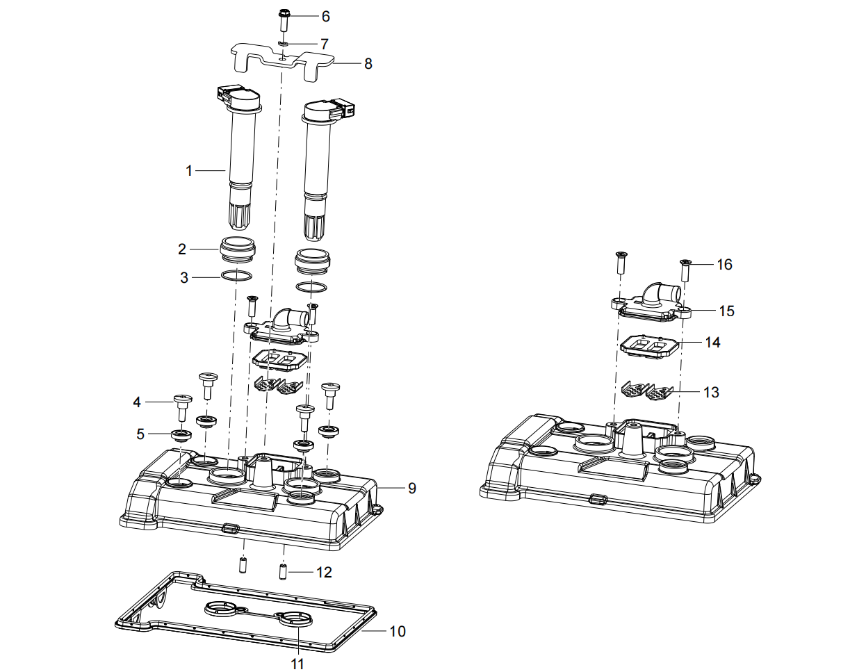 E02 CYLINDER HEAD COVER ASSY