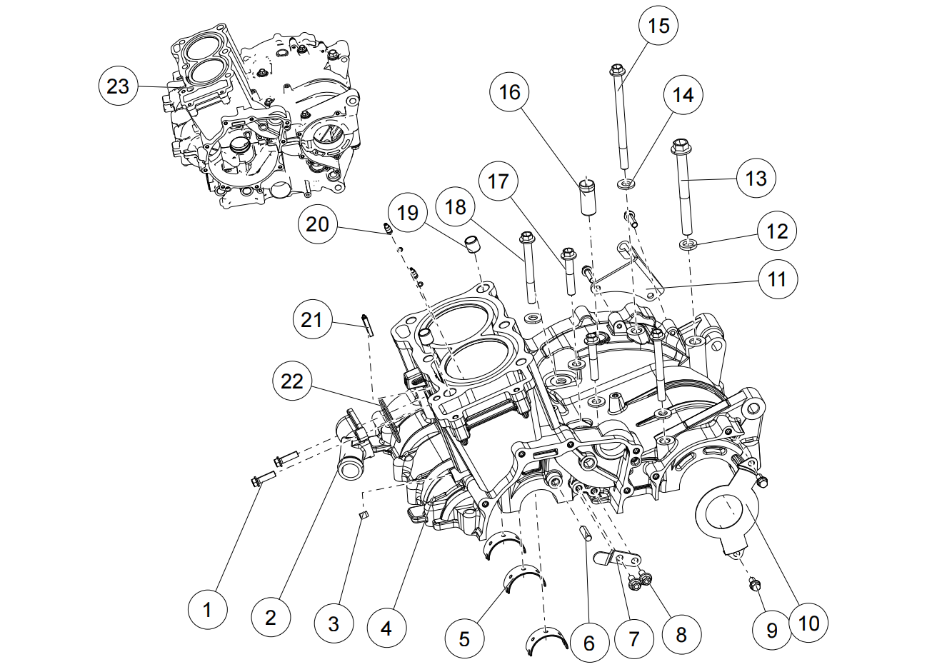 E05 CRANKCASE SUB-ASSY