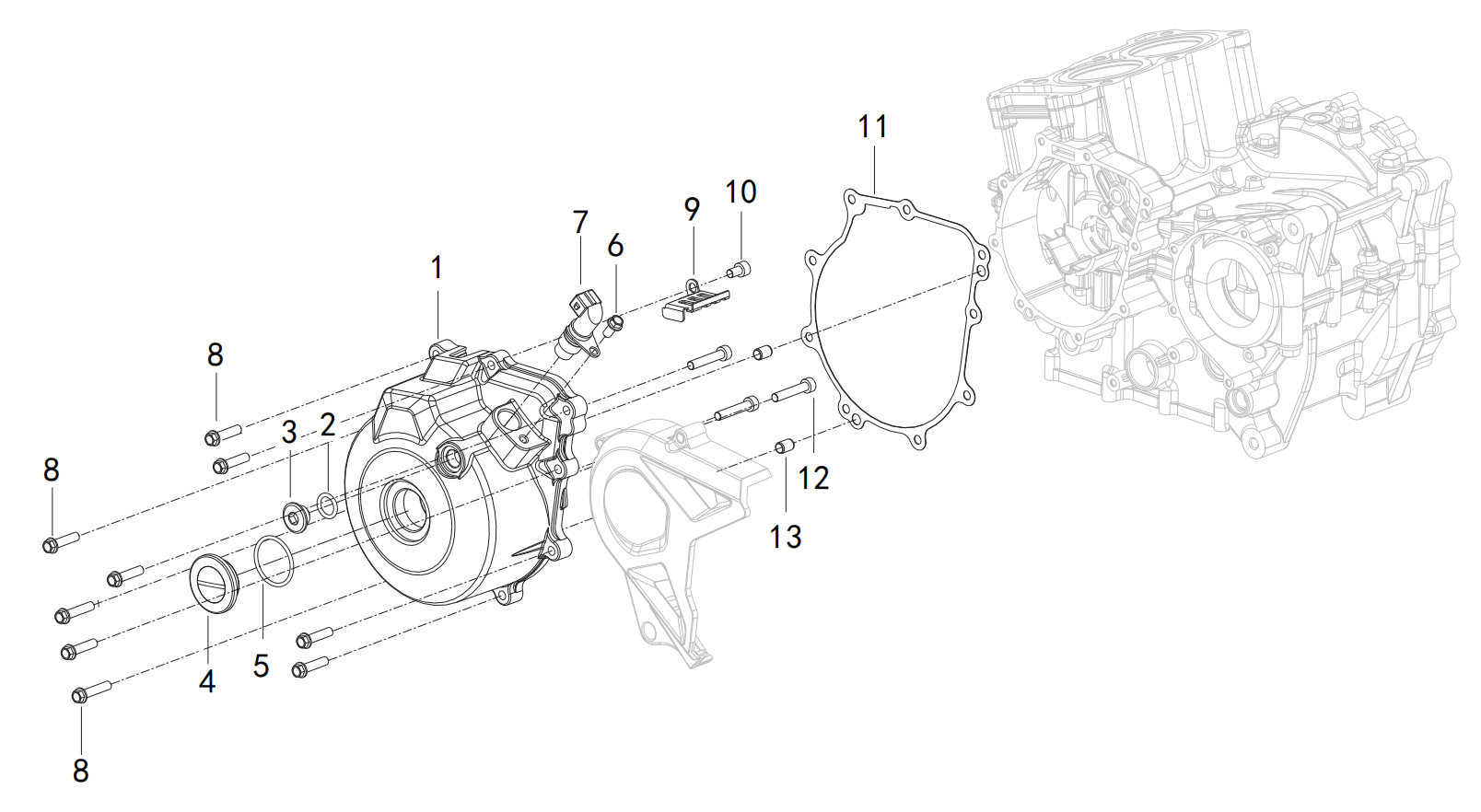 E07-1 LEFT COVER ASSY