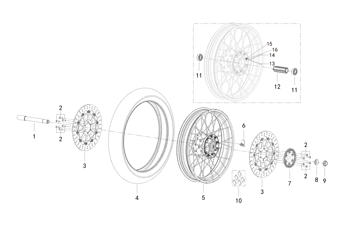 F03A FRONT WHEEL ASSY.