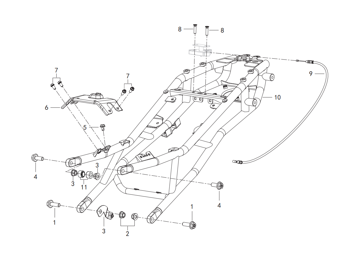 F11 REAR FRAME ASSY.