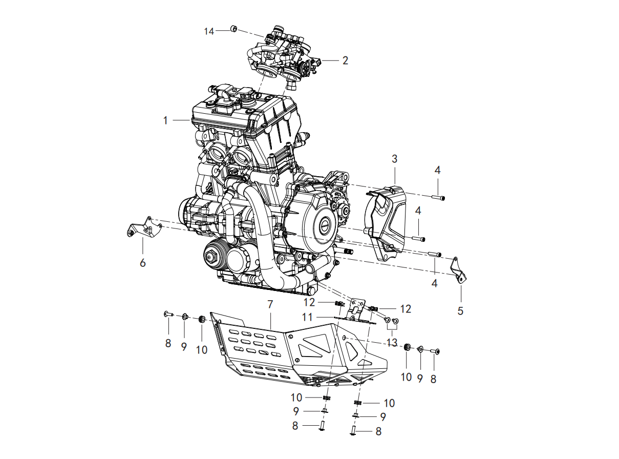 F28 ENGINE ATTACHMENT ASSY.