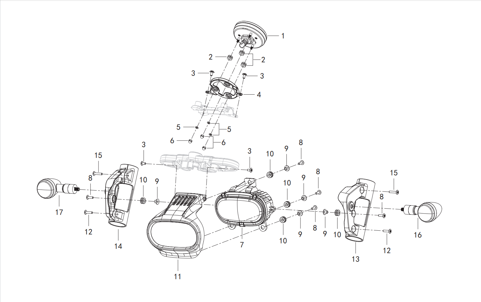 F16 LIGHT & SPEEDOMETER ASSY.