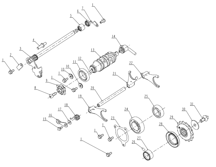 E07 TRANSMISSION ASSY