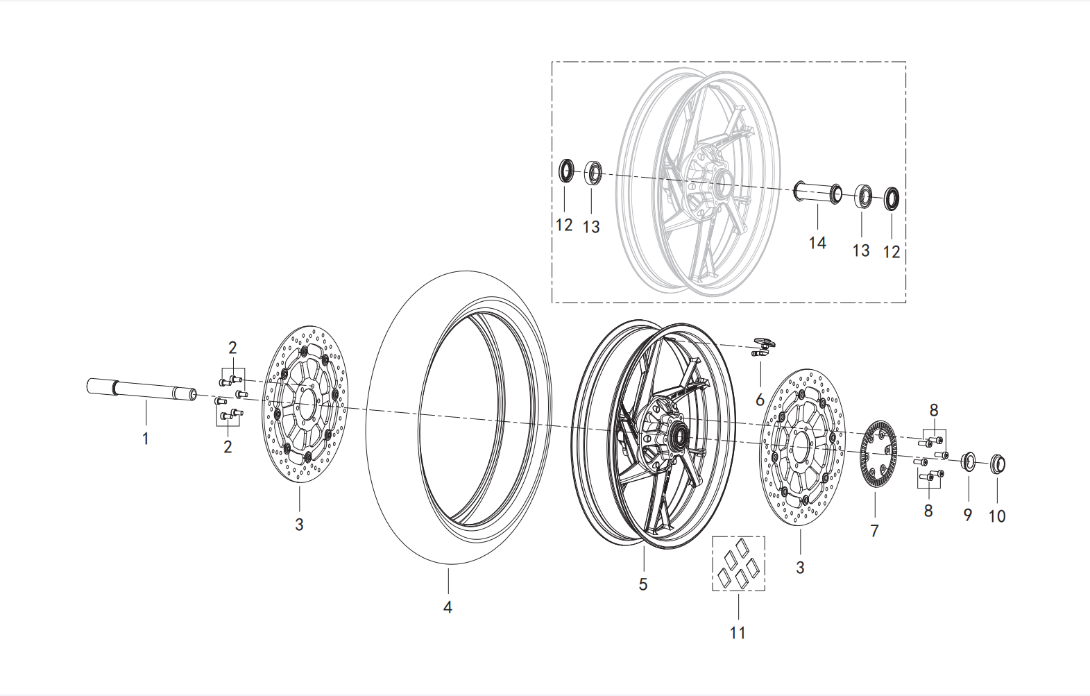 F03 FRONT WHEEL ASSY.
