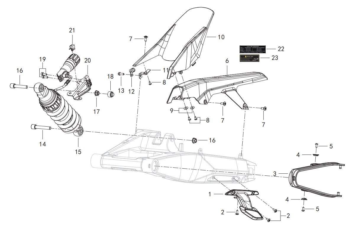 F09 Ⅱ REAR SWINGING ARM ASSY.