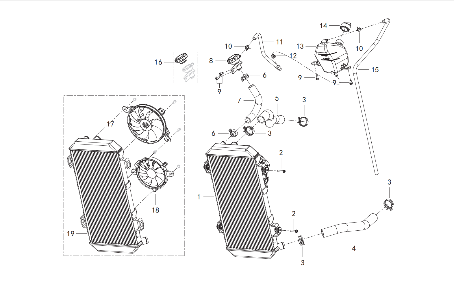 F20 COOLING SYSTEM ASSY.
