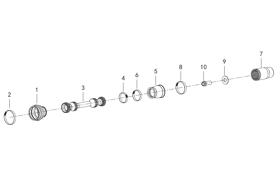 F10 FRONT DRIVE SHAFT ASSEMBLY.