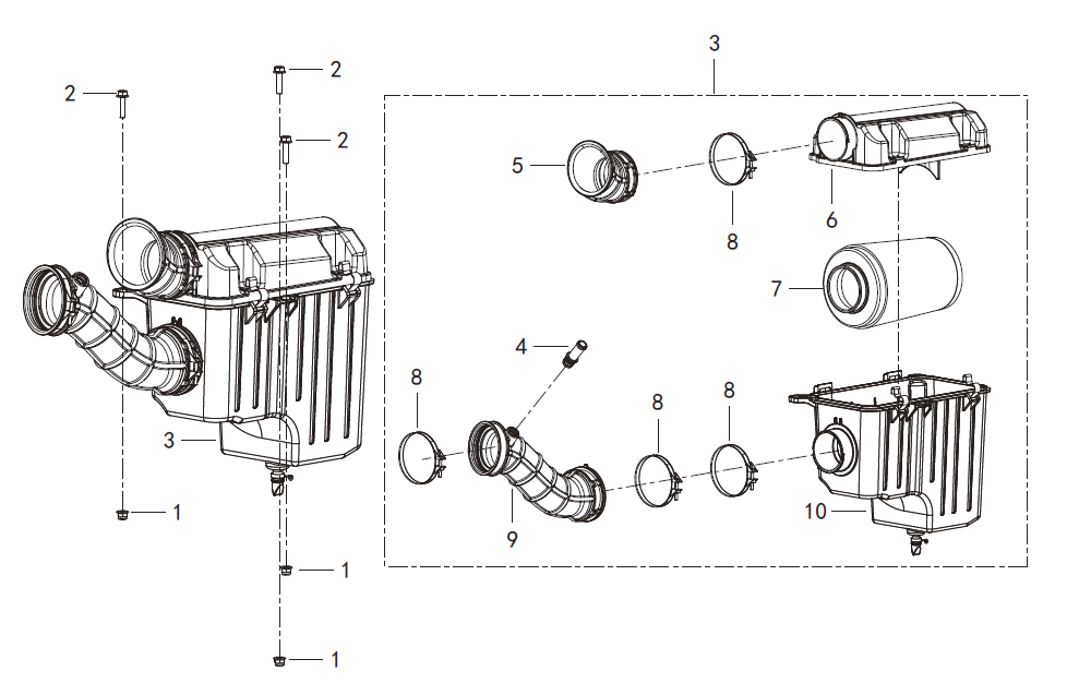 F19 AIR CLEANER ASSY.