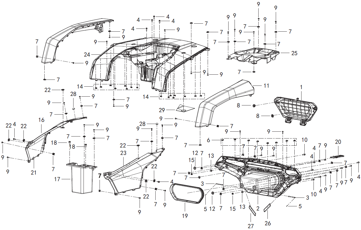 F30 REAR FENDER ASSY.